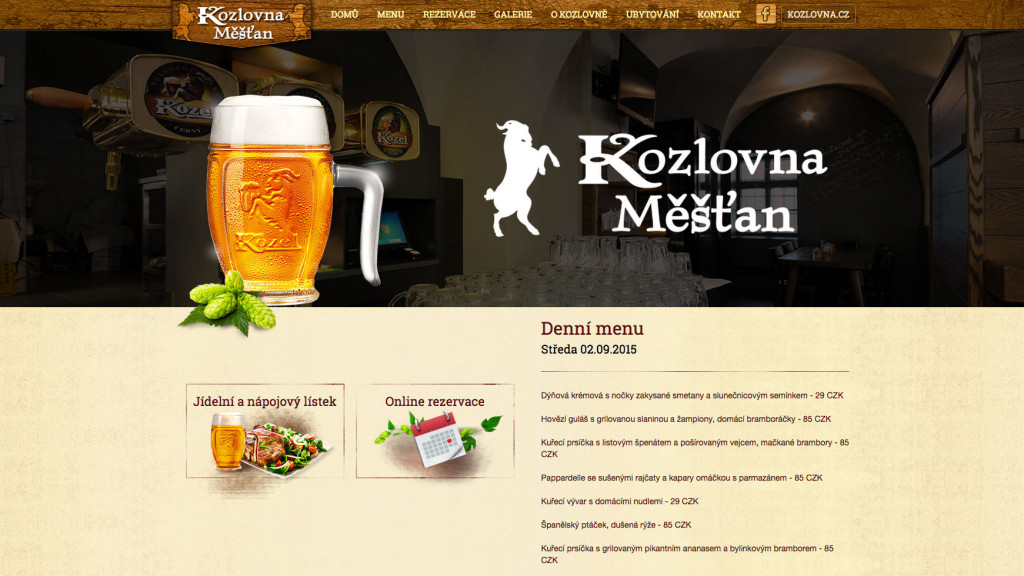 Web Kozlovna u Mestana